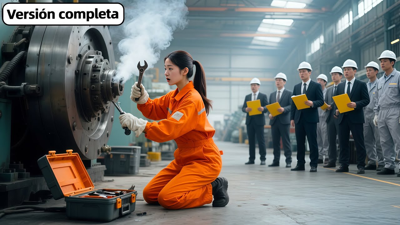 100 Ingenieros Fallaron Con La Máquina,Pero una Conserje La Arregló En 1 Minuto...¡Y Su Vida Cambió!