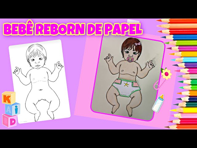 BEBÊ REBORN DE PAPEL  Como eu fiz minha Bebê Reborn de papel 😍 