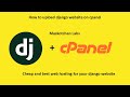 Upload Django website on Cpanel in hindi |Cheap and best web hosting for Django project 2020