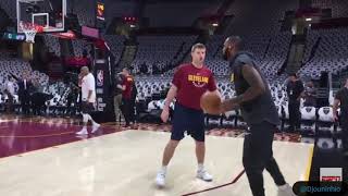 Lebron Warm Up Before The Game