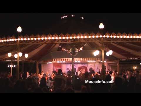 Flash Mob moment during final Jump, Jive, and Boogie night at Carnation Gardens in Disneyland