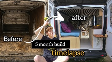DIY Van Conversion Timelapse | Full Build From Empty Van to a Home on Wheels (5 Months)
