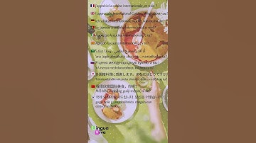 Phrases in a polyglot way eleven languages! it is about cuisine!
