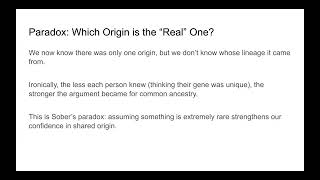 A Critique of Evolution: Elliot Sober's Paradox: - Episode 6
