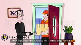 Cartoon Character 2D animation| Explainer Video by HexaVideos