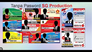 Free Desain Kartu Nama Caleg Partai Peserta Pemilu 2024 Siap Cetak CDR #sgproduction #tutorial