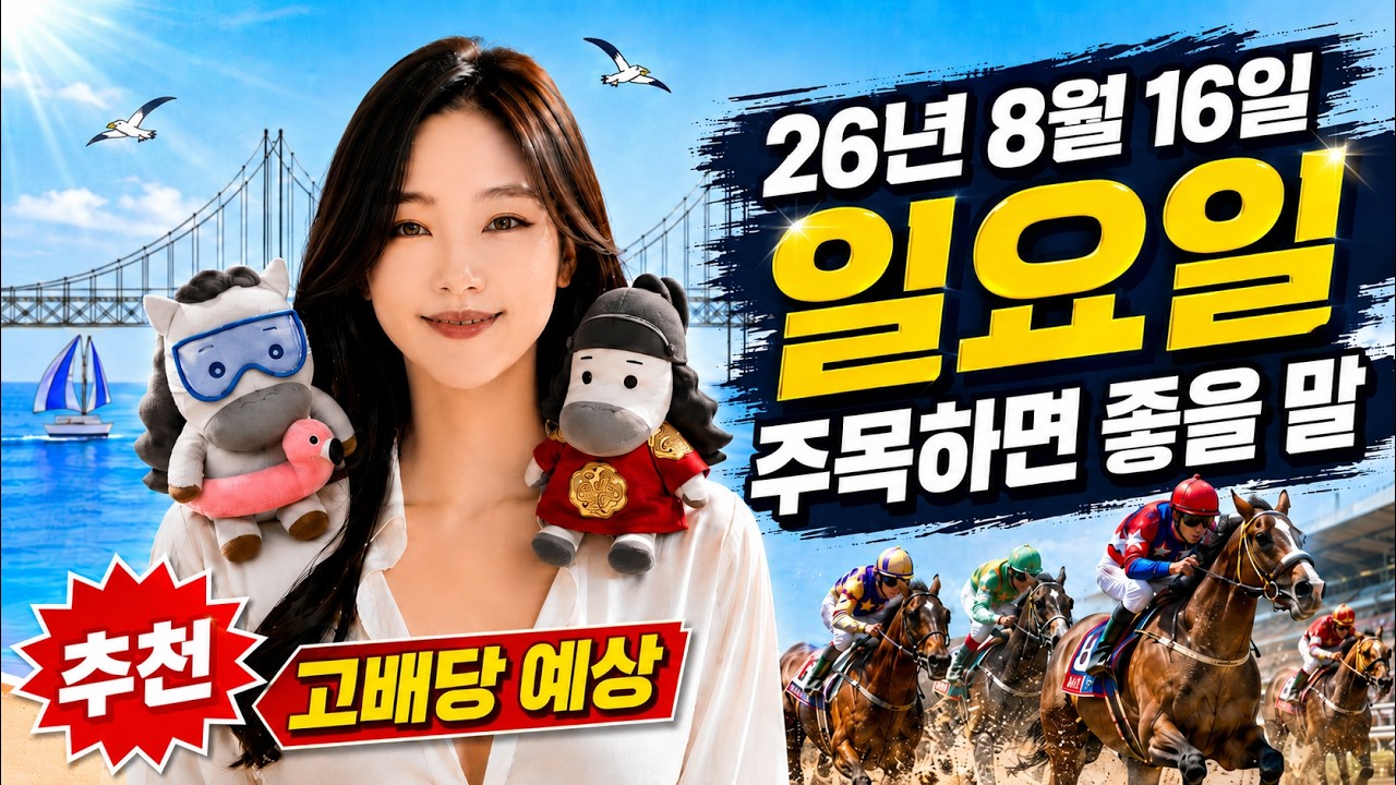 2026년 8월 16일 일요일 영남 서울경마 고배당 예상 마필