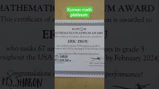 got Kumon math platinum rewards Profile