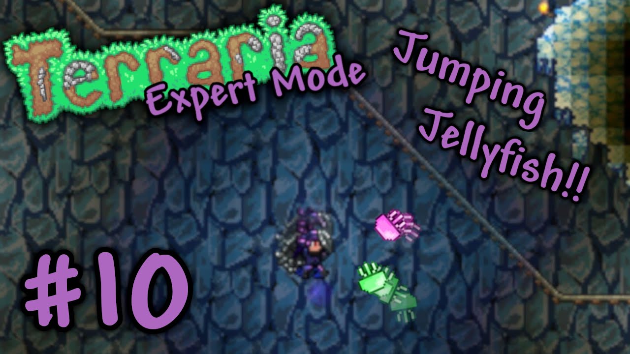 Terraria Expert Mode - JUMPING JELLYFISH!! - Episode 10