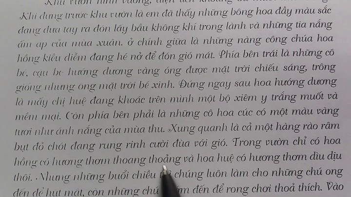 Bài tập làm văn tả khu vườn hoa năm 2024