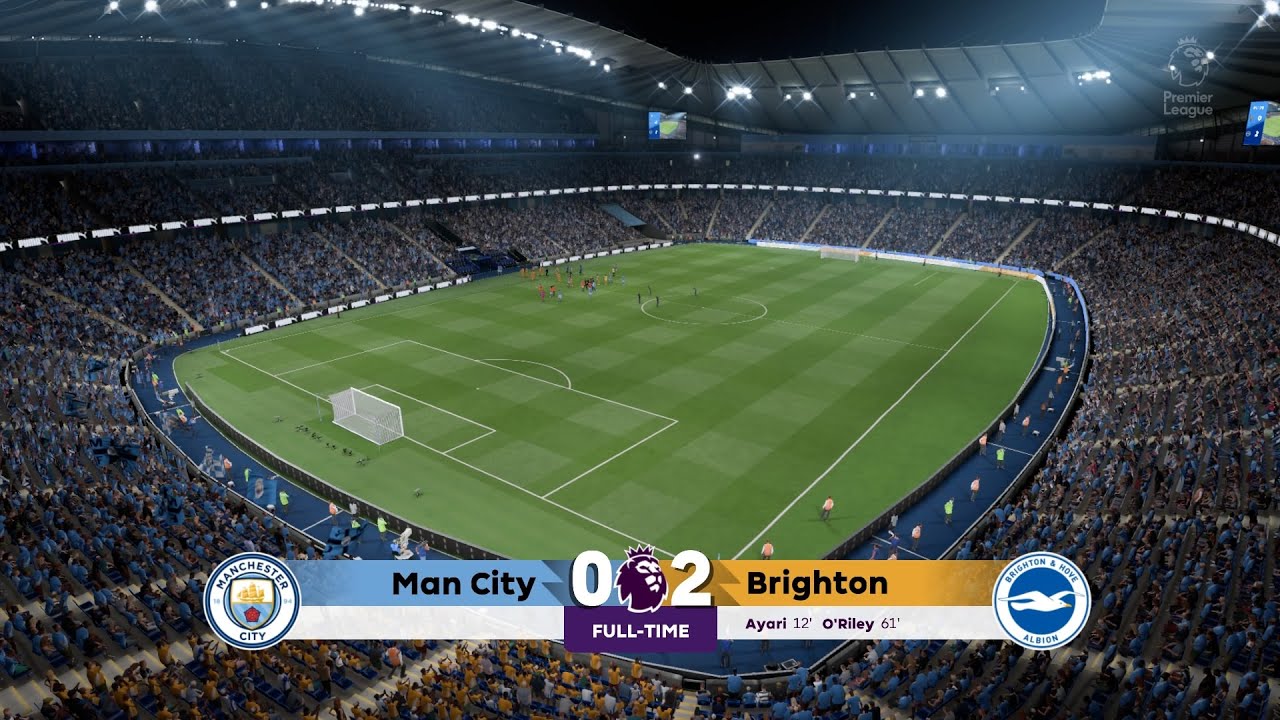 Manchester City Vs Brighton Hove Albion - Premier League 25/26 - FC 26 Game Play.