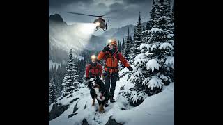 Mountain Search And Rescue Searching For Lost Hikers In Rugged Mountainous Areas ai dog