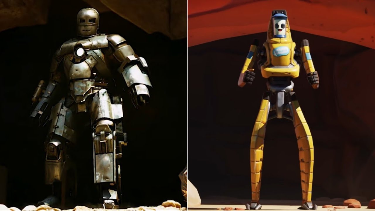 Fortnite P-1000 Trailer COMPARISON to this IRON MAN 1 Scene