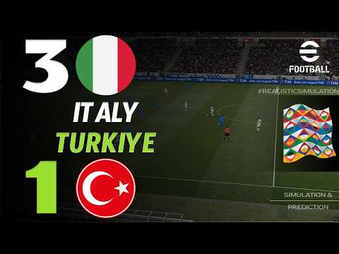 Video IN DIRETTA : Italia - Turchia | UEFA Nations League 2026 | Simulazione eFootball Live