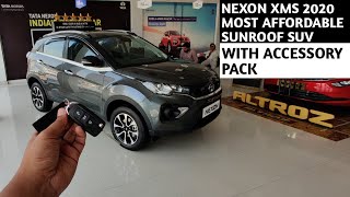 TATA NEXON XMS 2020: CHEAPEST SUNROOF SUV | REVIEW - INTERIOR, FEATURES | ACCESSORY PACK | 100% VFM
