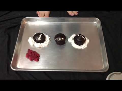 ASMR FOOT SMASH - CHOCOLATE CREME FILLED CUPCAKES W MILK & RASPBERRIES!!!