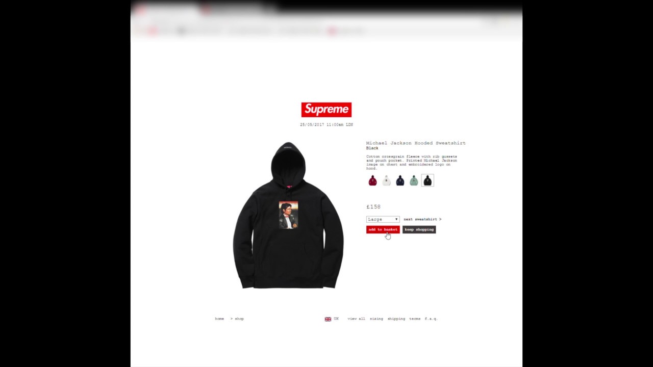 Supreme LDN x Michael Jackson SS17 week 14 Checkout