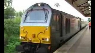 Class 67012 Fires up and moves stock