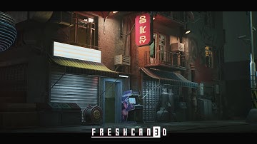 Cyberpunk  Street Environment in Unreal Engine 5