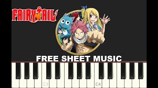 FAIRY TAIL Theme Song, 2009, Piano Tutorial with free Sheet Music (pdf)