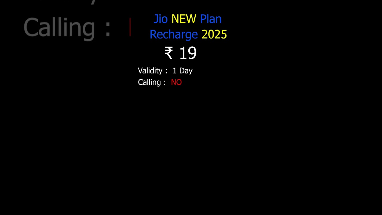 Jio 19 Plan details
