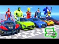 Spiderman  hulk w all superheroes racing motorcycles event day competition challenge 965