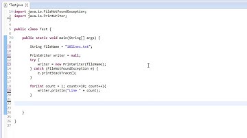 Java - I/O - PrintWriter