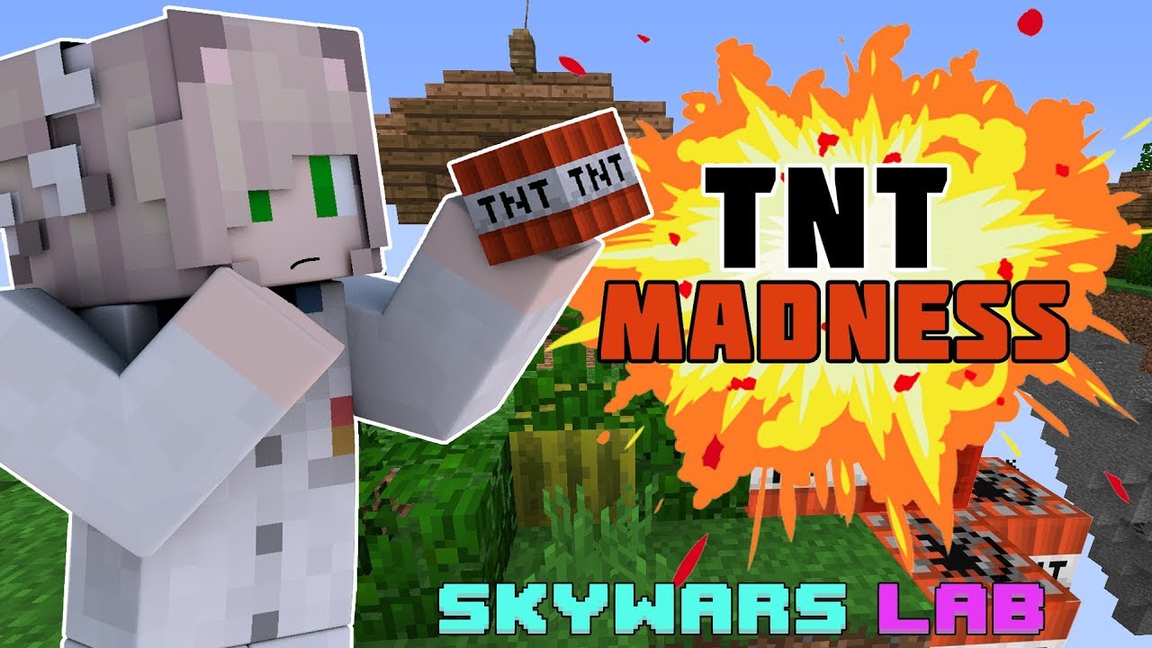 ЛЕТАЕМ НА ДИНАМИТЕ И УБИВАЕМ В ЛАБОРАТОРИИ - Hypixel Sky Wars TNT MADNESS Minecraft