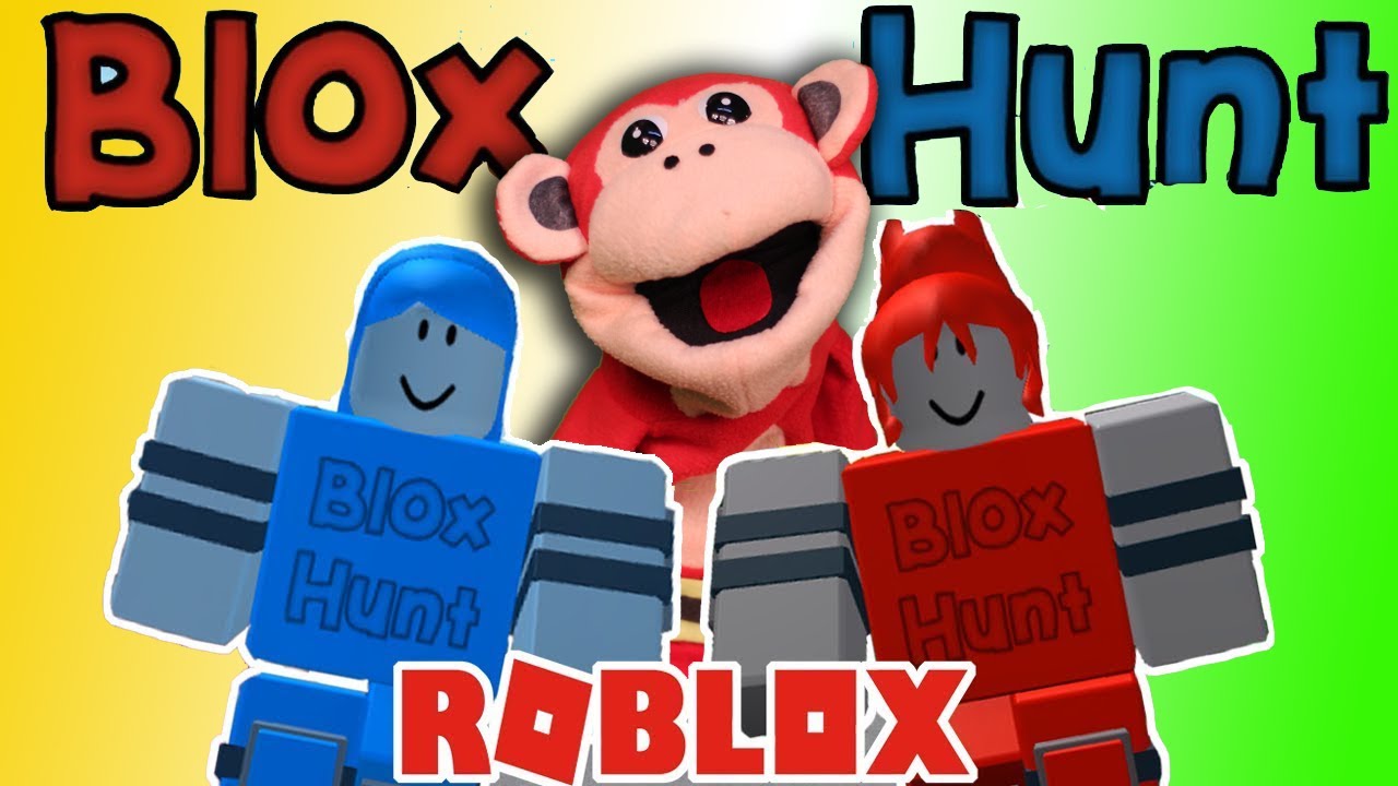 El Mono Sílabo juega Blox Hunt. El Juego del escondite. Roblox. Gameplay