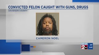 Convicted felon caught with guns, drugs