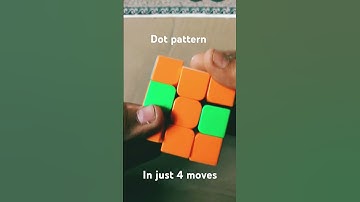 Dot pattern in just 4 moves #rubikscube #shorts