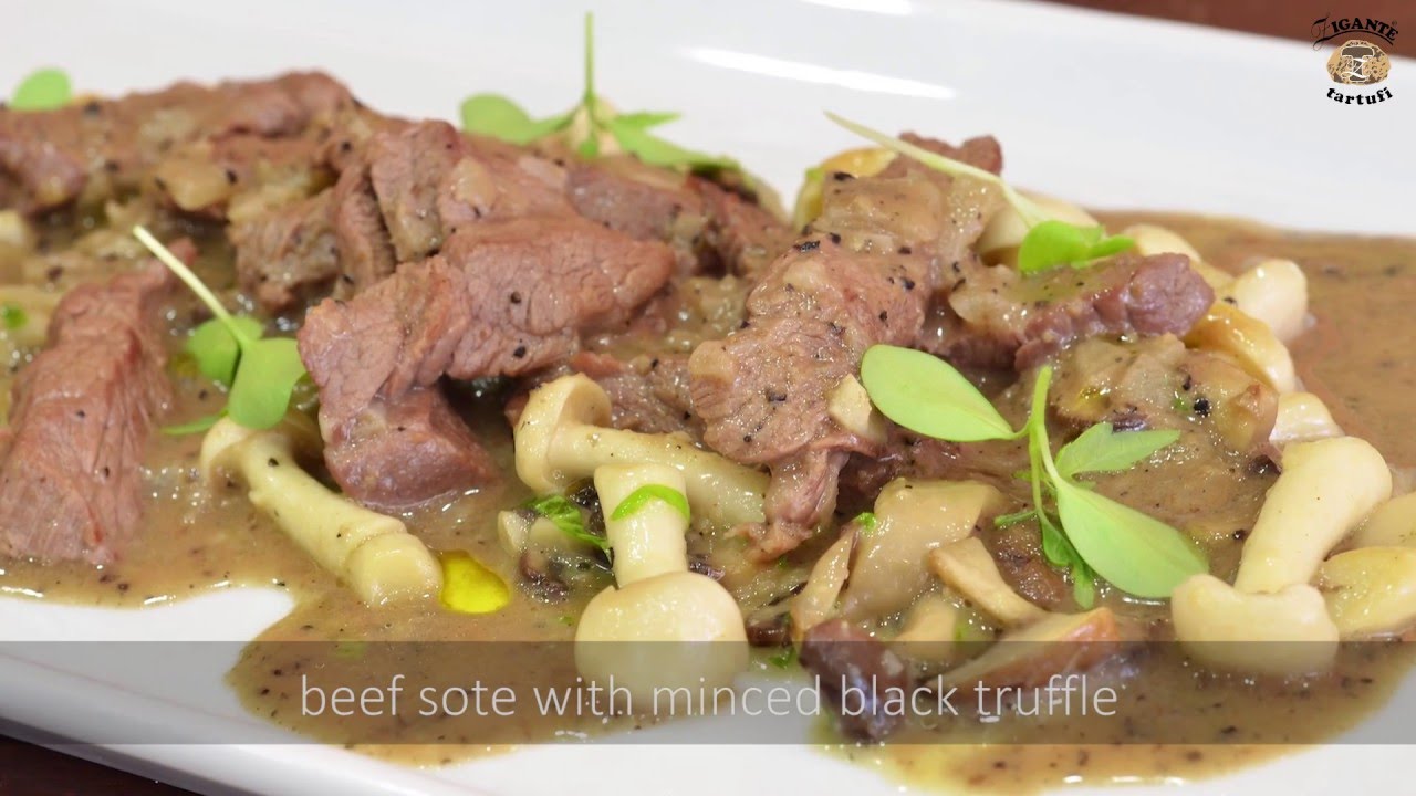 Beef sote & Black minced truffles - YouTube