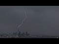 Lightning strike Auckland&#39;s Sky Tower