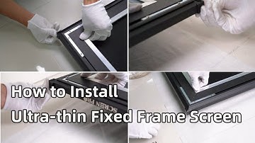 SCREEN PRO Ultra Thin Fixed Frame Projector Screen Assembly Tutorial