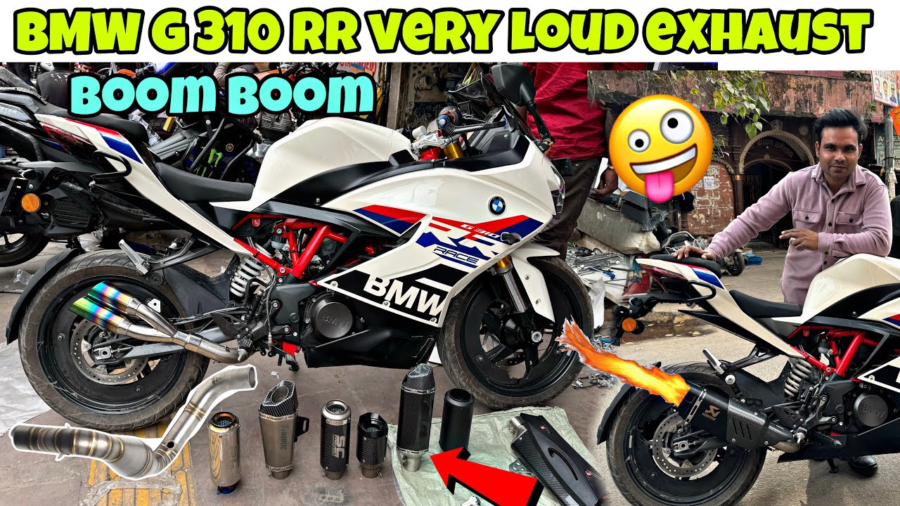 bmw g 310rr पर R1m Full Exhaust System | bmw g310rr best exhaust 🧨🧨 ...