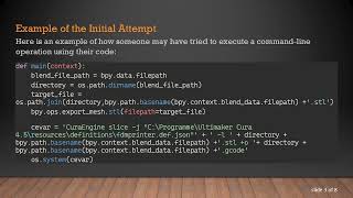 How to Translate Command-Line into Python Code for Blender Scripts