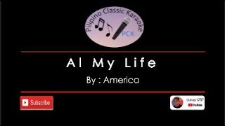 All my Life by America Karaoke version chords