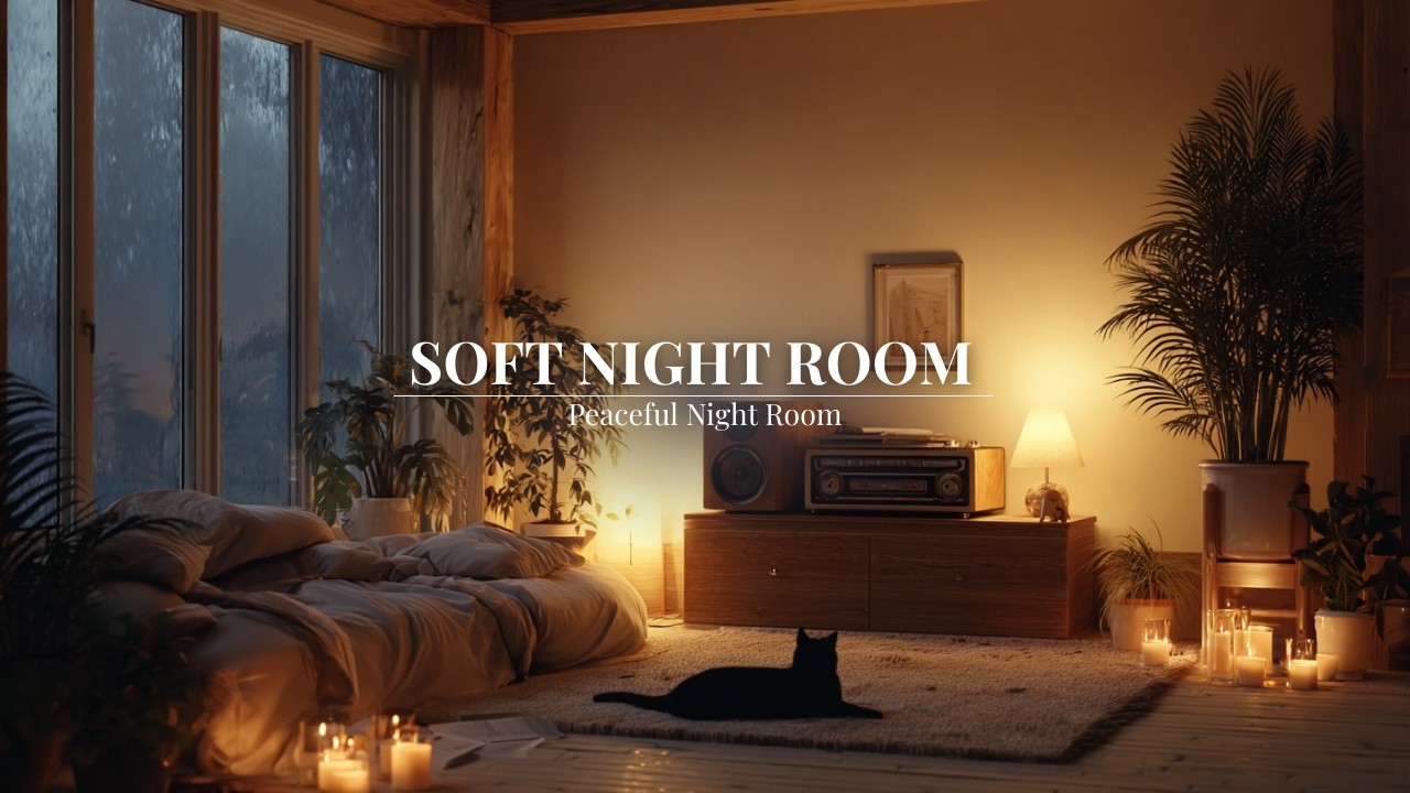 Warm Room Light & Gentle Music | Relaxing Evening for Deep Sleep｜Soft Night Room