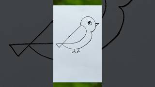 How To Draw A Small Bird For Kids Small Bird Drawing Easy For Kids