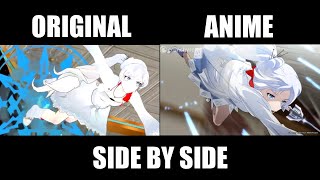 Weiss Schnee Vs Boarbatusk Original Vs Anime Comparison