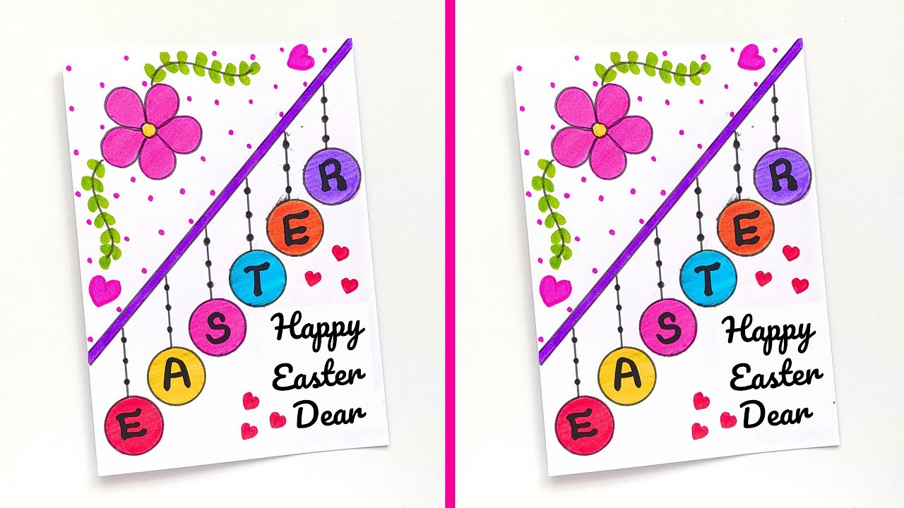 Easter Greeting Card | Easy and Simple Easter Card Idea | How to make ...
