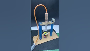 Hydraulic pressure machine project #dcmotor #tech #hydraulic #science #experiment #shorts #diy #dc