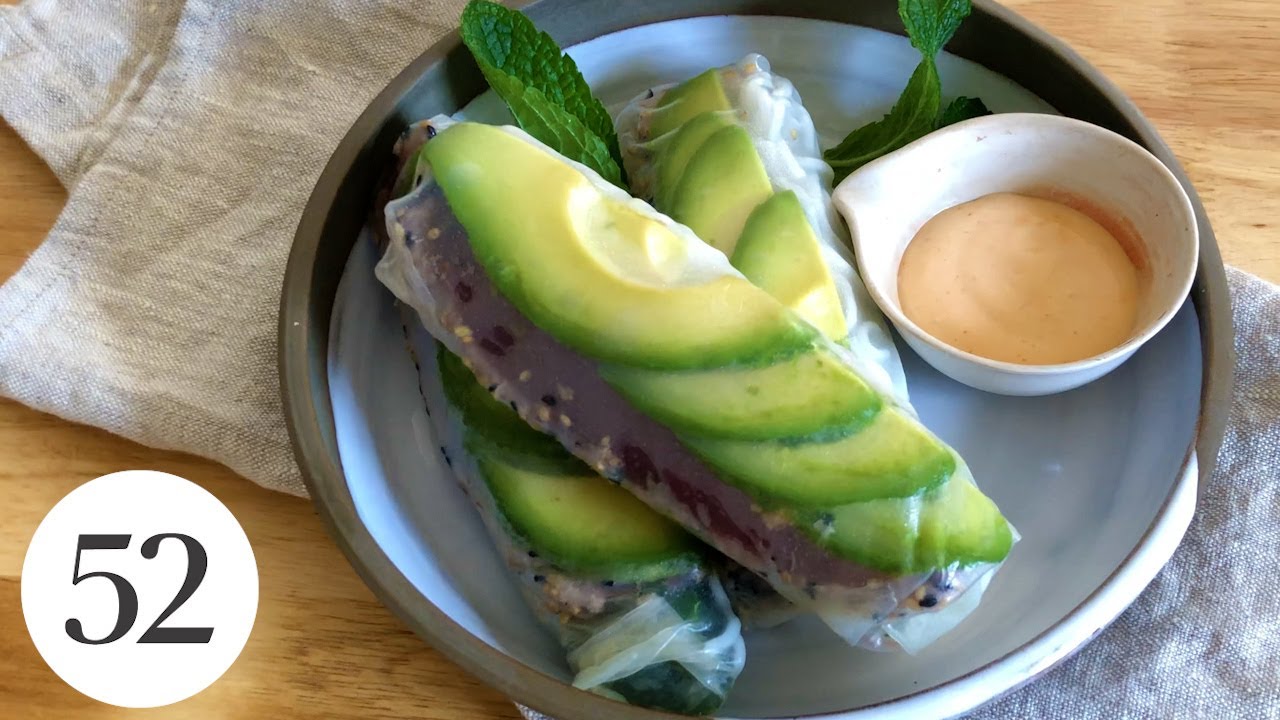 Avocado & Seared Ahi Tuna Rolls Food52 + California Avocados YouTube