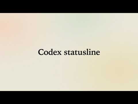Codex Statusline: Show Usage Limits and Context Left in lpm