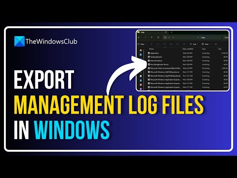 How to export Management log files in Windows 11
