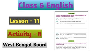 Class 6 English Lesson 11 The Blind Boy Activity 8