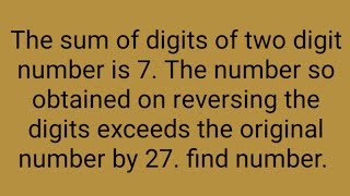 interchanging digits | linear equation | word problem