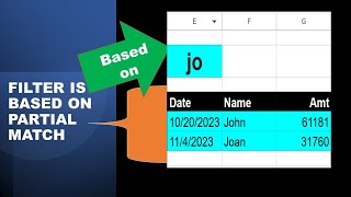 How To Filter Data With Partial Name Matching Using Filter , Search , Isnumber, Byrow Functions