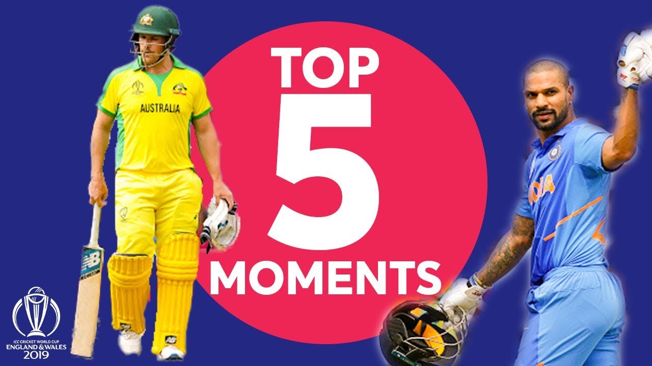 twenty20 world cup 2019 Dhoni? Dhawan? Stoinis? | India vs Australia Top 5 Moments | ICC Cricket World Cup 2019