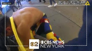 Dramatic police body camera footage shows Times Square officer assault